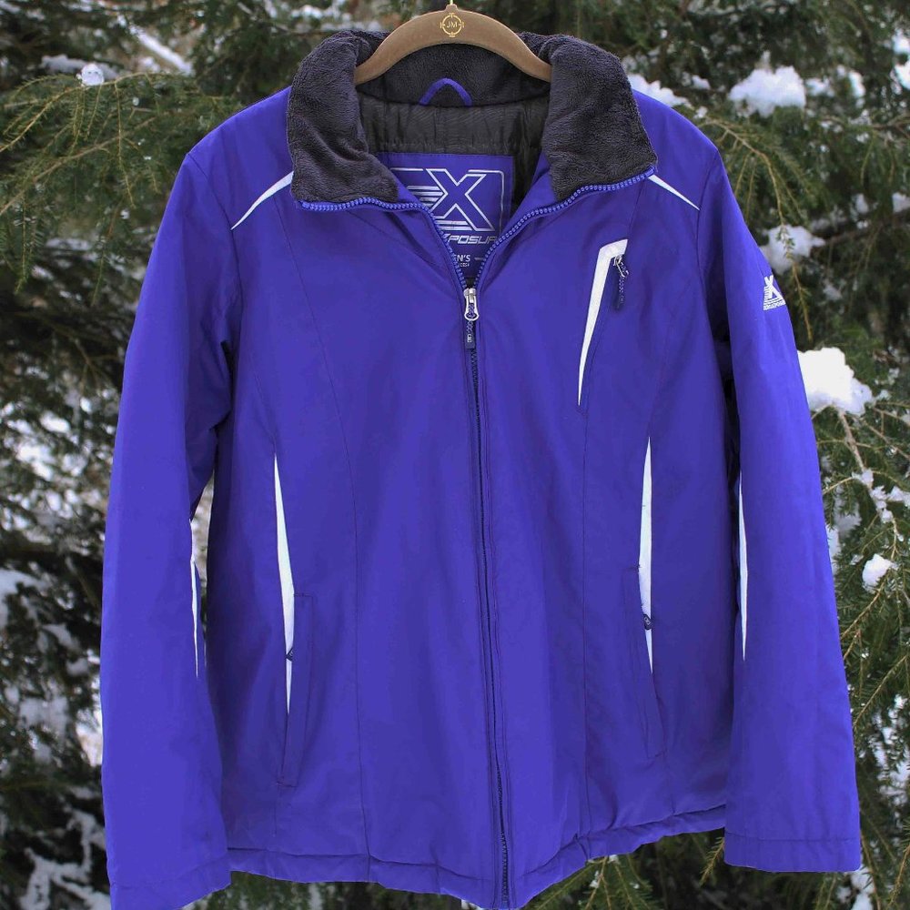 Zero Xposur Violet-Blue Insulated Weather Resistant Jacket